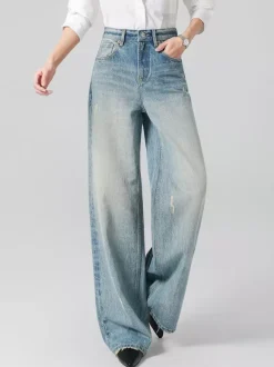 Jeans Women's Bottoms Wide Elegant Jeans