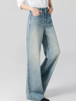 Jeans Women's Bottoms Wide Elegant Jeans