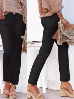Jeans Women's For Women Straight Fashion Denim Casual Bottoms Jeans