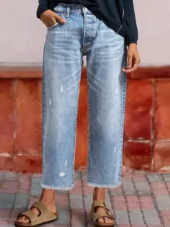 Jeans Women's Straight Charming Denim Casual Bottoms Jeans