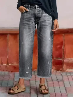 Jeans Women's Straight Charming Denim Casual Bottoms Jeans