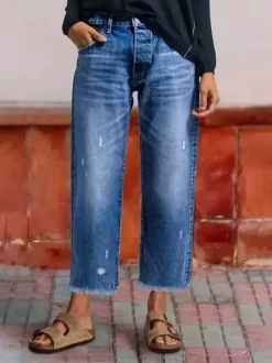 Jeans Women's Straight Charming Denim Casual Bottoms Jeans