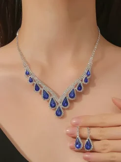 Jewelry Set For Wedding Beautiful Metal Cubic Zirconia
