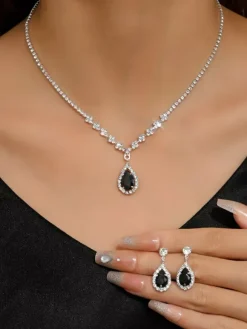 Jewelry Set For Bridal Gorgeous Metal Diamond