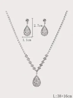 Jewelry Set For Bridal Gorgeous Metal Diamond