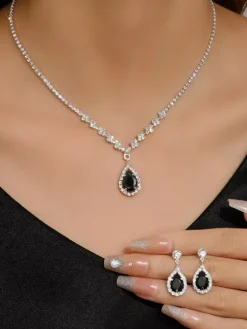 Jewelry Set For Bridal Gorgeous Metal Diamond