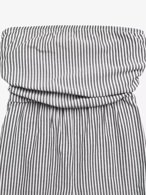 Jumpsuits Black Stripes Sleeveless Spaghetti Straps Wide Summer Playsuit