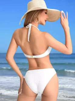 Keyhole Cut-Out Monokini Solid Color One-Piece Swimsuit For Summer 2026