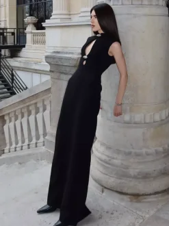 Keyhole Cutout Sleeveless Bodycon Maxi Dress For Women 2026