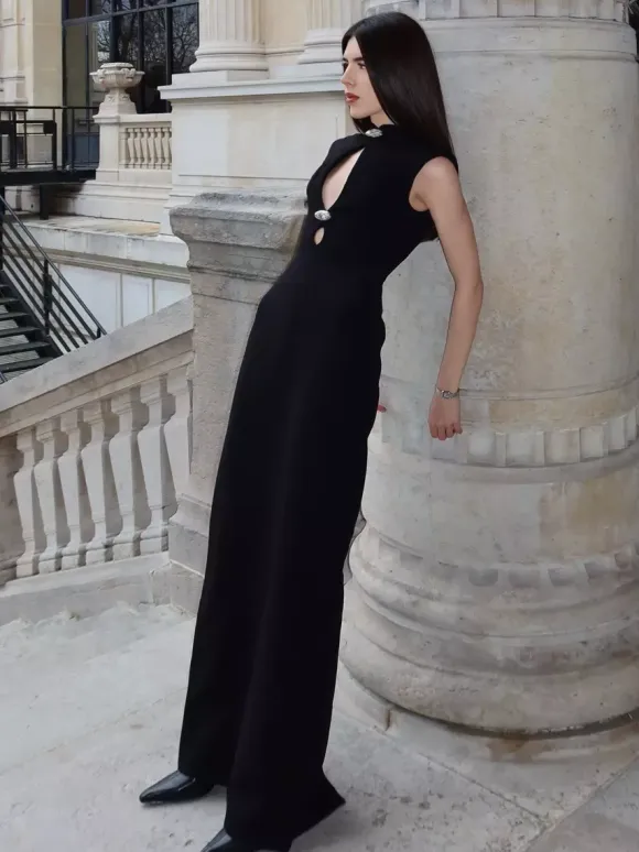 Keyhole Cutout Sleeveless Bodycon Maxi Dress For Women 2026