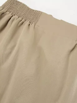 Khaki Lightweight Women's Bomber Jacket - Minimalist Collared Zip-Up Outerwear - Quiet Luxury Spring Casual Streetwear 2026