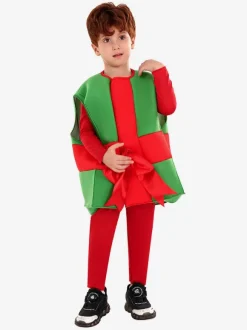 Kid Christmas Cosplay Christmas Gift Box Costumes