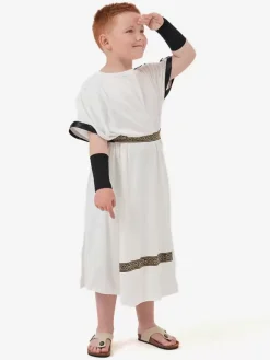 Kid Ancient Greek Roman Mythology Warrior Role Play Costume Toga Robe