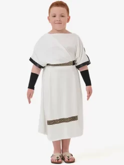 Kid Ancient Greek Roman Mythology Warrior Role Play Costume Toga Robe