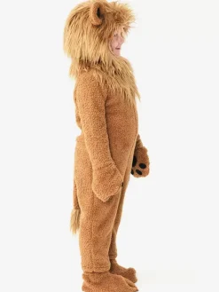 Kids Halloween Costumes Coffee Brown Halloween Set Kid's Polyester Jumpsuit Gloves