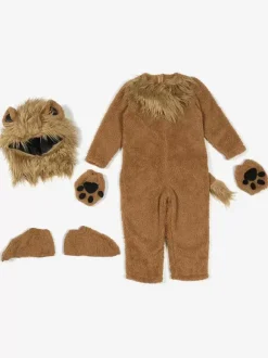 Kids Halloween Costumes Coffee Brown Halloween Set Kid's Polyester Jumpsuit Gloves