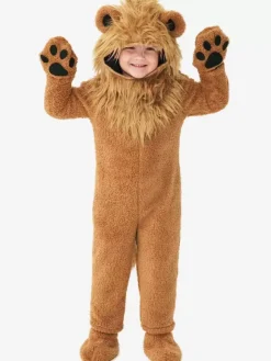 Kids Halloween Costumes Coffee Brown Halloween Set Kid's Polyester Jumpsuit Gloves