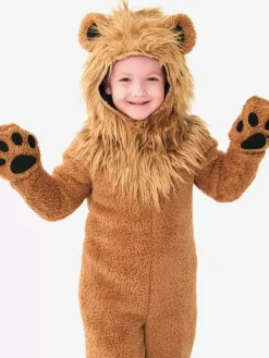 Kids Halloween Costumes Coffee Brown Halloween Set Kid's Polyester Jumpsuit Gloves