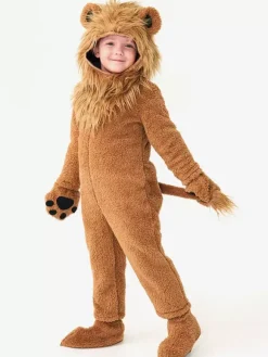 Kids Halloween Costumes Coffee Brown Halloween Set Kid's Polyester Jumpsuit Gloves