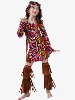 Kids Halloween Costumes Red Halloween Set Kid's Polyester Fiber Polyester Dress Leg Warmer