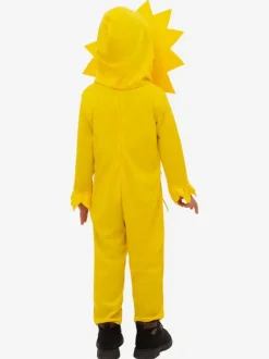Kids Plant Sunflower Party Costumes Yellow Jumpsuit with Hat