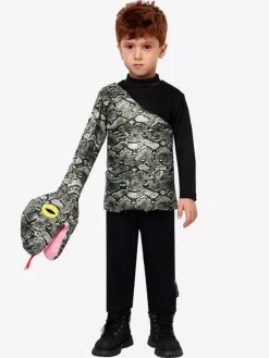 Kids Snake Costumes For Halloween Carvinal Top And Jumpsuit