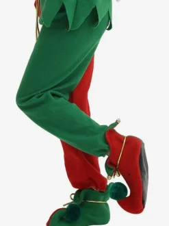 Kids Christmas Costume Red Polyester Fiber Top Hat Pants 3-Piece Set Christmas Holidays Costumes