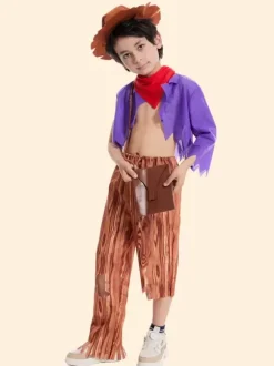Kids Costumes Purple Cravat Pants Set
