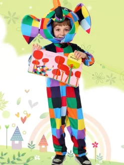 Kids Elephant Costumes Halloween Carvinal Costumes Jumpsuit And Hood Set