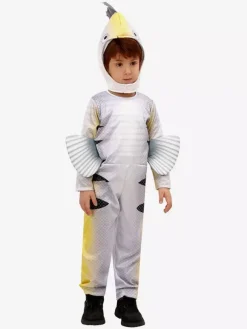 Kids Flounder Costumes White Halloween Carvinal Jumpsuit And Hat Set
