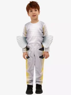 Kids Flounder Costumes White Halloween Carvinal Jumpsuit And Hat Set