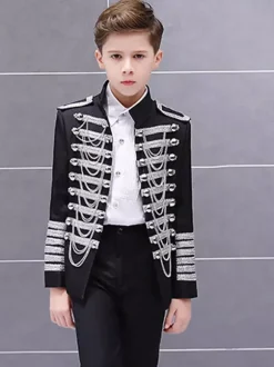 Kids Halloween Costumes Black Gold Palace Retro Costume Performace Costume