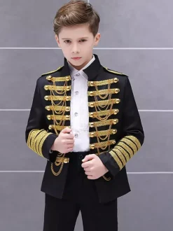 Kids Halloween Costumes Black Gold Palace Retro Costume Performace Costume