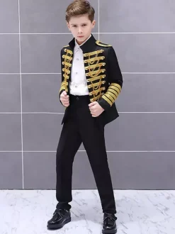 Kids Halloween Costumes Black Gold Palace Retro Costume Performace Costume