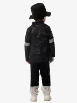 Kids Halloween Costumes Black Halloween Set Kid's Polyester Overcoat Pants