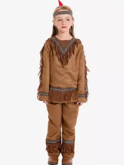 Kids Halloween Costumes Coffee Brown Halloween Set Kid's Polyester Headwear Pants