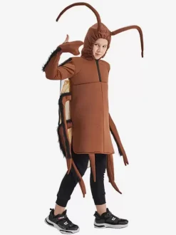 Kids Halloween Costumes Coffee Brown Polyester Cockroach Cosplay Jumpsuit Holiday Costume