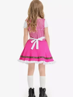 Kids Halloween Costumes Pink Halloween Set Kid's Polyester Dress