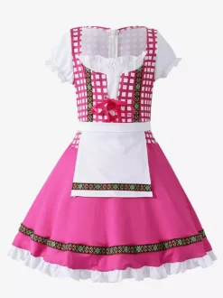 Kids Halloween Costumes Pink Halloween Set Kid's Polyester Dress