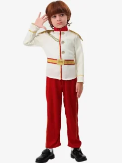 Kids Halloween Costumes Red Halloween Polyester Set Kid's Top Pants