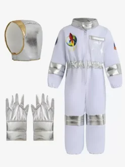 Kids Halloween Costumes White Halloween Set Kid's Polyester Gloves Hat