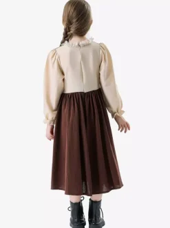 Kids Oktoberfest Costumes Coffee Brown Set Kids Dress