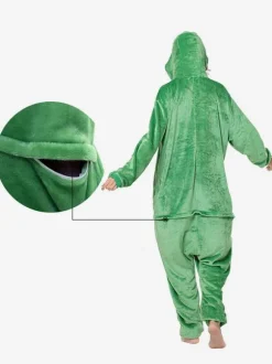 Kigurumi Onesie Pajamas Frog Adult Green Flannel Easy Toilet Winter Sleepwear Animal Costume Carnival onesie pajamas