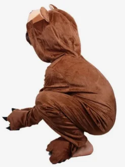 Kigurumi Pajamas Onesie For Kids Polyester Coffee Brown Bear Pajamas Costume