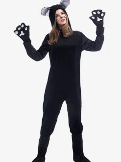 Kigurumi Pajamas Cats Woman's Shoes Cover Winter Sleepwear Animal Costume Halloween onesie pajamas