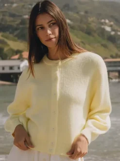 Knitted Cardigan Sweater With Drop Shoulder And Long Sleeve For Women 2026
