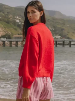 Knitted Cardigan Sweater With Drop Shoulder And Long Sleeve For Women 2026