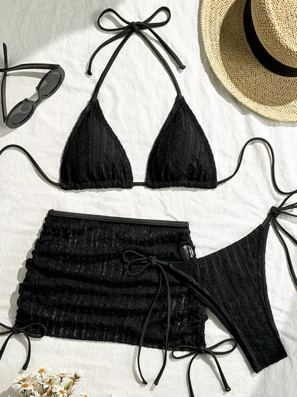 Lacce Bikini Set With Mini Skirt Cover-up For Beach And Summer Fun 2026