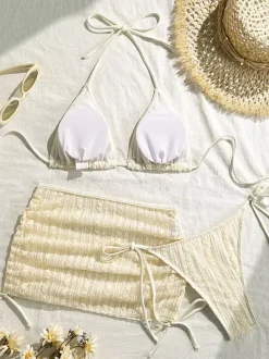 Lacce Bikini Set With Mini Skirt Cover-up For Beach And Summer Fun 2026