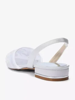 Lace Flat Wedding Shoes Pointed Toe Slip On Bridal Shoes